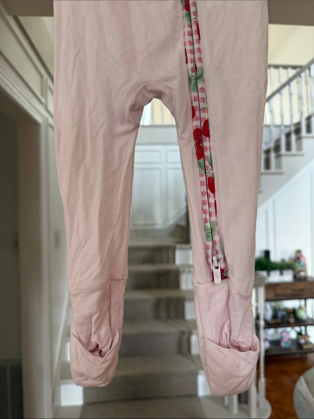 Posh Peanut Sweet Strawberries Convertible Zippy Pajamas